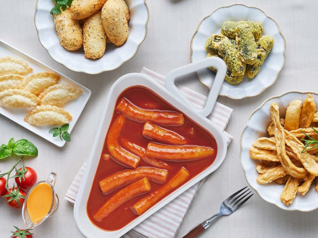 다양한 신전떡볶이 메뉴들