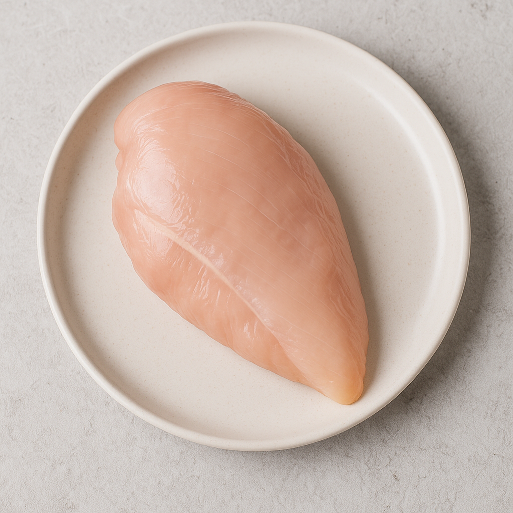 접시위에 올라가있는 닭가슴살