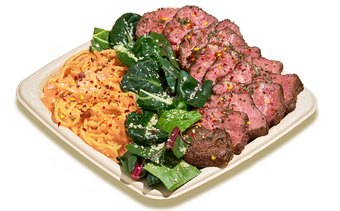 프레퍼스 비프 로제 샐러드 파스타