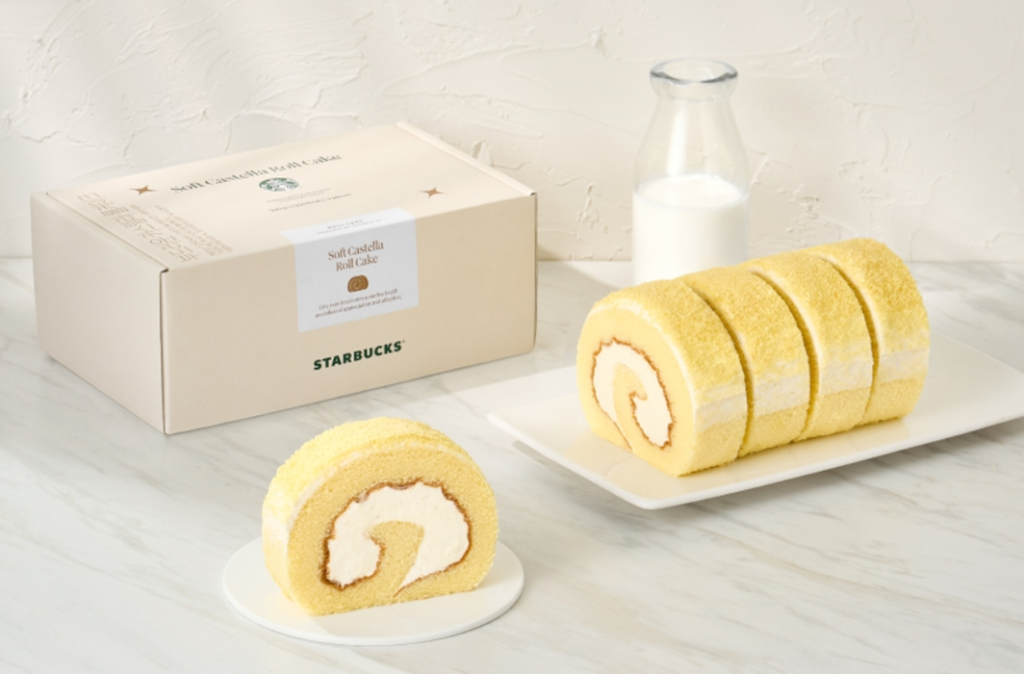 부드러운 카스텔라 롤케이크